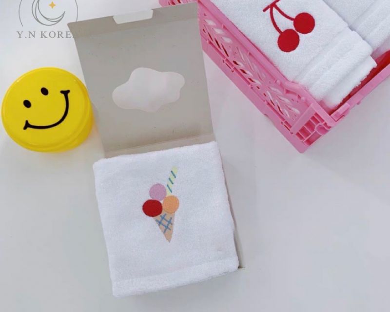 韓國刺繡純棉柔軟小毛巾