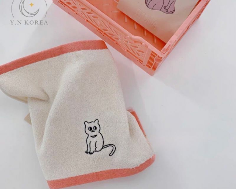 韓國刺繡純棉柔軟小毛巾