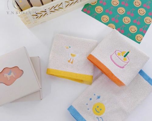 韓國刺繡純棉柔軟小毛巾