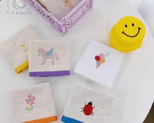 韓國刺繡純棉柔軟小毛巾