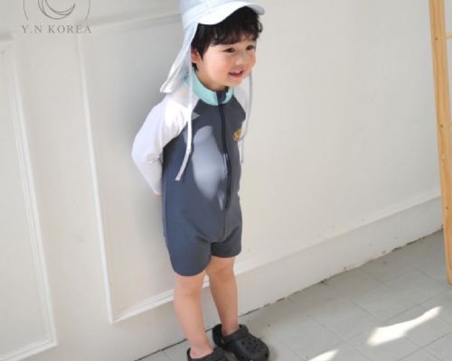 兒童防曬長袖泳裝