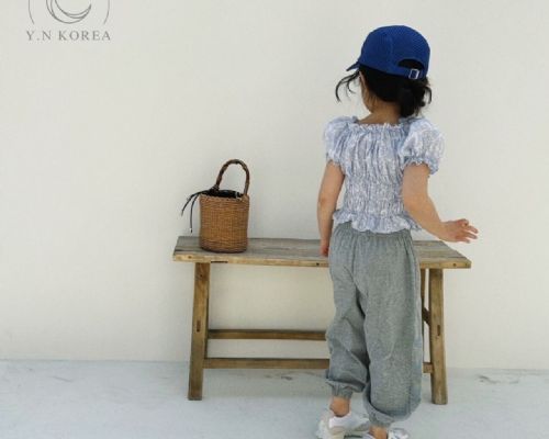 【闆娘自留款】韓國童裝渲染花袖上衣