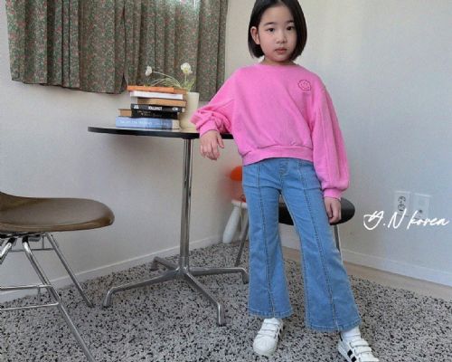 【春款】韓國兒童車線開衩顯瘦百搭喇叭褲