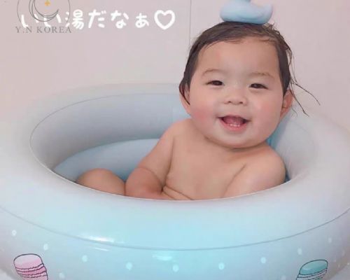 ♡ Y.N 韓國代購♡｜日本可收納便攜式寶寶充氣折疊浴盆