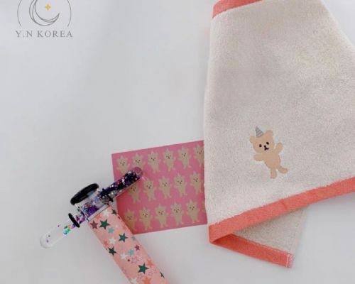 韓國刺繡純棉柔軟小毛巾