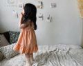 【韓國童裝】夏日清新翻領洋裝